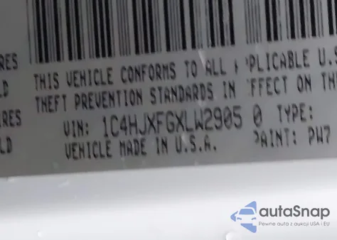 2020 Jeep Wrangler Unlimited Rubicon 4X4 z USA, uszkodzony, nr VIN 1C4HJXFGXLW290570